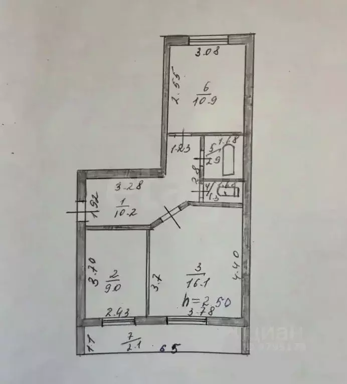 2-к кв. Татарстан, Лаишево ул. Салиха Сайдашева, 3 (50.4 м) - Фото 2