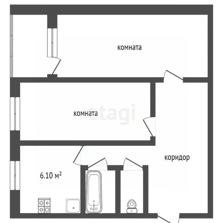 2-к кв. Москва ул. Островитянова, 41К1 (48.4 м) - Фото 1