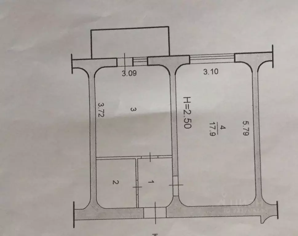 1-к кв. Волгоградская область, Волжский бул. Профсоюзов, 19б (35.4 м) - Фото 2