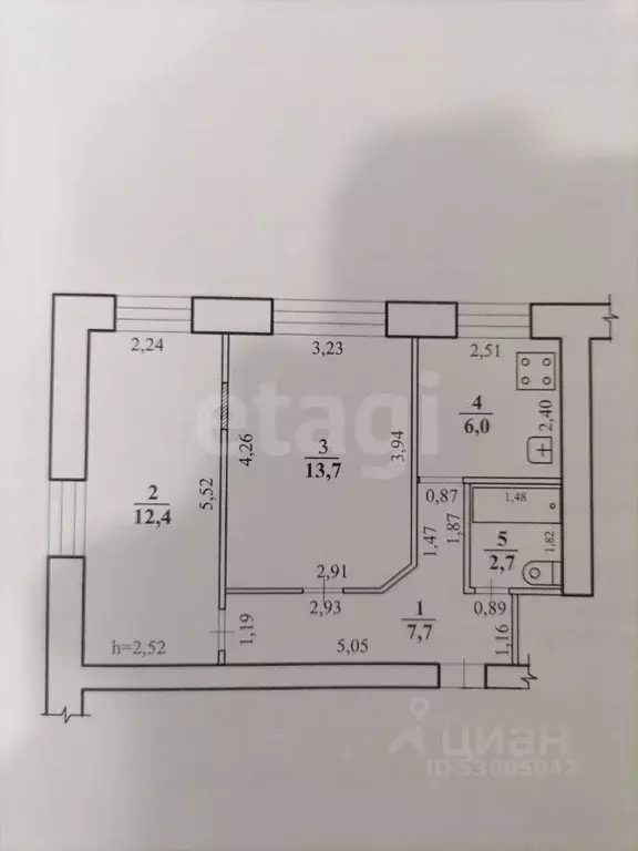 2-к кв. Забайкальский край, Чита ул. Николая Островского, 20 (42.5 м) - Фото 1