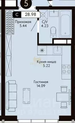 1-к кв. Крым, Ялта муниципальный округ, Массандра пгт ул. Мухина, 26 ... - Фото 2