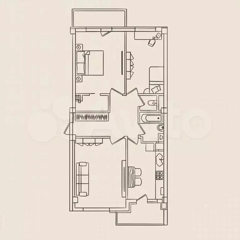 3-к. квартира, 85,3 м, 4/6 эт. - Фото 0