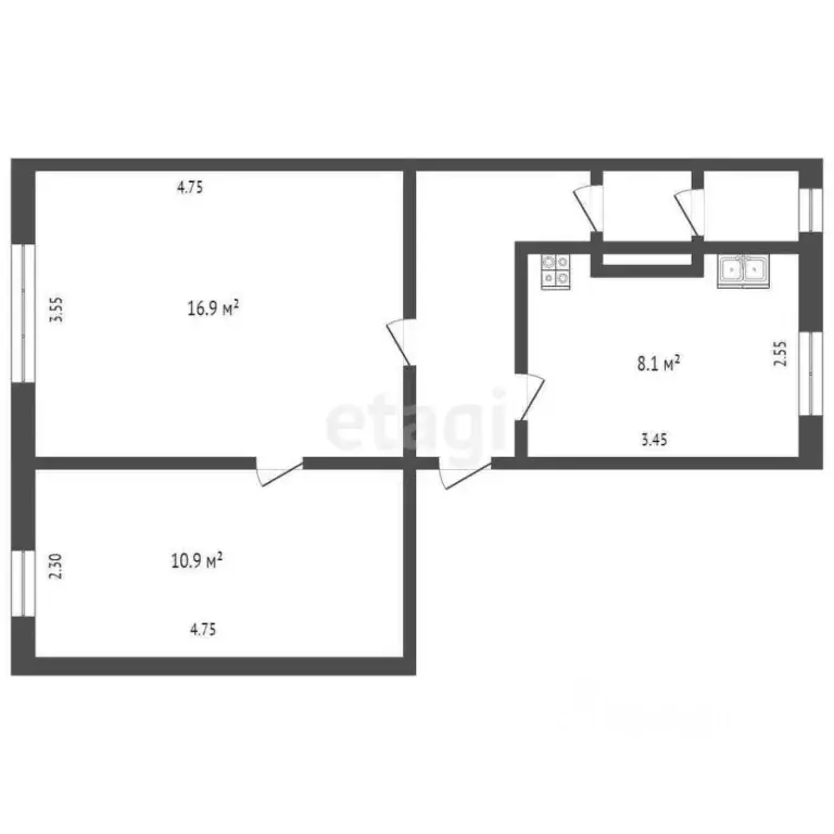 2-к кв. Коми, Сыктывкар Дорожная ул., 36 (43.5 м) - Фото 1