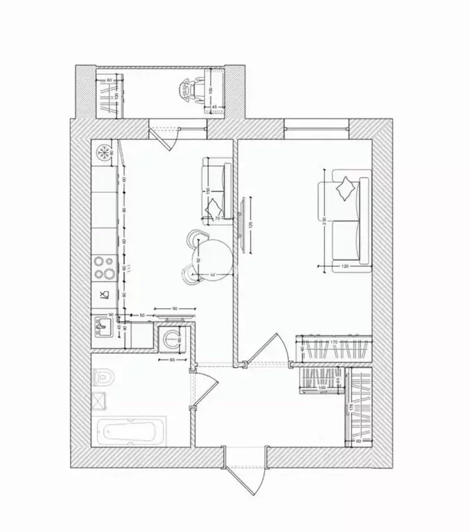 1-к кв. Пензенская область, Пенза ул. Щербакова, 69 (45.0 м) - Фото 2