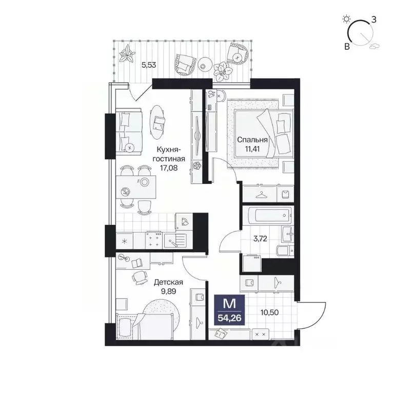 2-к кв. Волгоградская область, Волгоград просп. Имени В.И. Ленина, 59Г ... - Фото 1