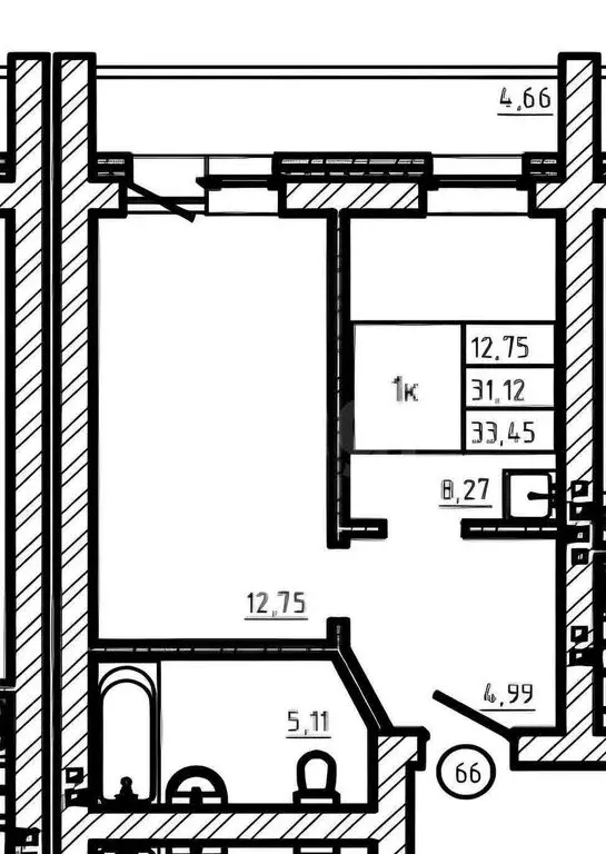 1-комнатная квартира: Искитим, микрорайон Индустриальный, 25А (33.45 ... - Фото 0