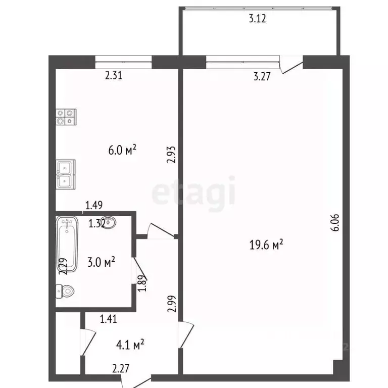 1-к кв. Забайкальский край, Чита ул. Богомягкова, 71 (32.7 м) - Фото 2