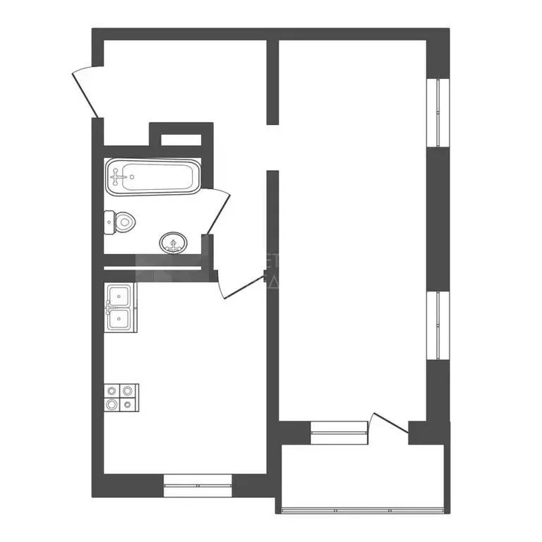 2-комнатная квартира: Тюмень, улица Республики, 204к17 (51 м) - Фото 0