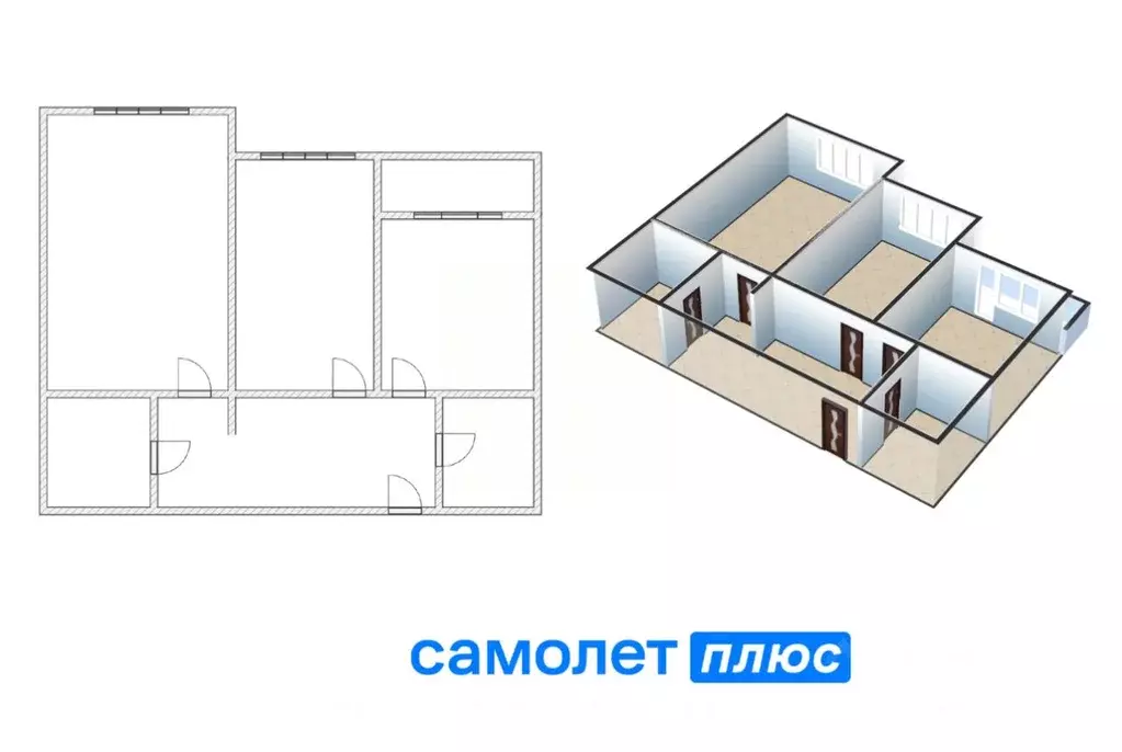3-к кв. Кемеровская область, Кемерово Космическая ул., 22 (76.1 м) - Фото 2