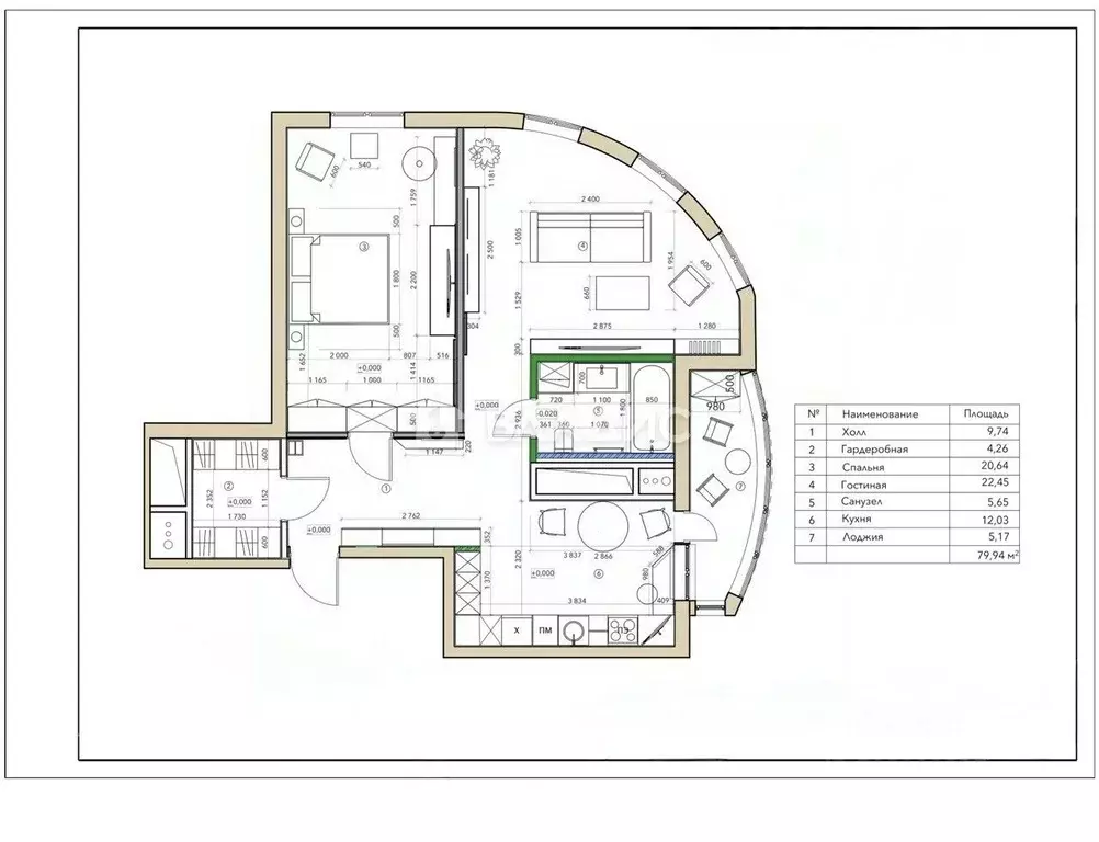 2-к кв. Московская область, Химки ул. 8 Марта, 2А (75.8 м) - Фото 2