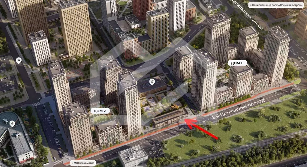 Помещение свободного назначения в Москва Квартал Метроном жилой ... - Фото 1