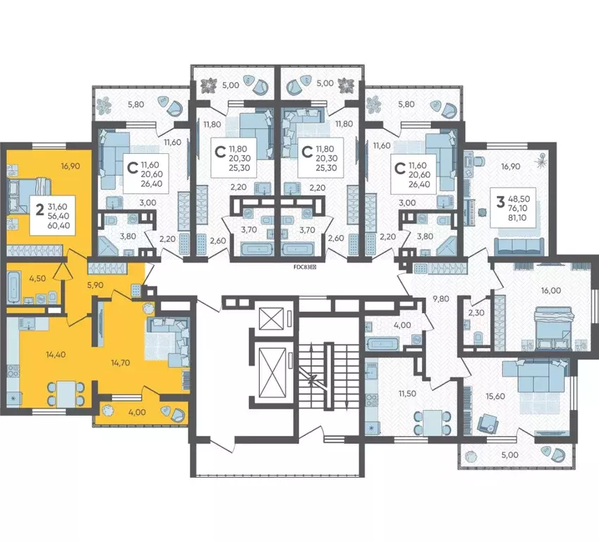 2-к кв. Краснодарский край, Сочи городской округ Горный Квартал жилой ... - Фото 2