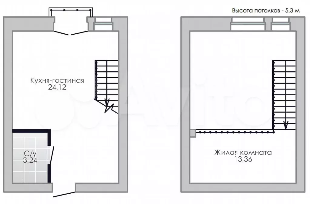 Квартира-студия, 38 м, 4/4 эт. - Фото 0