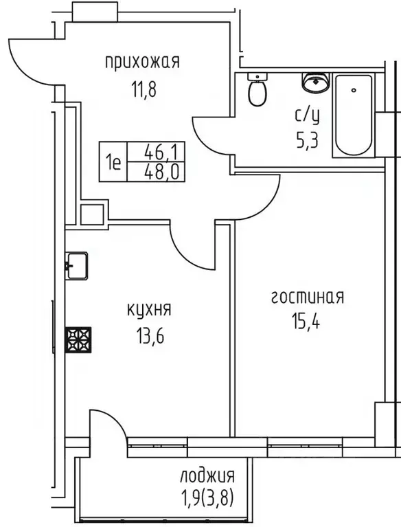 1-к кв. Саха (Якутия), Якутск просп. Михаила Николаева, 3/6 (48.0 м) - Фото 0