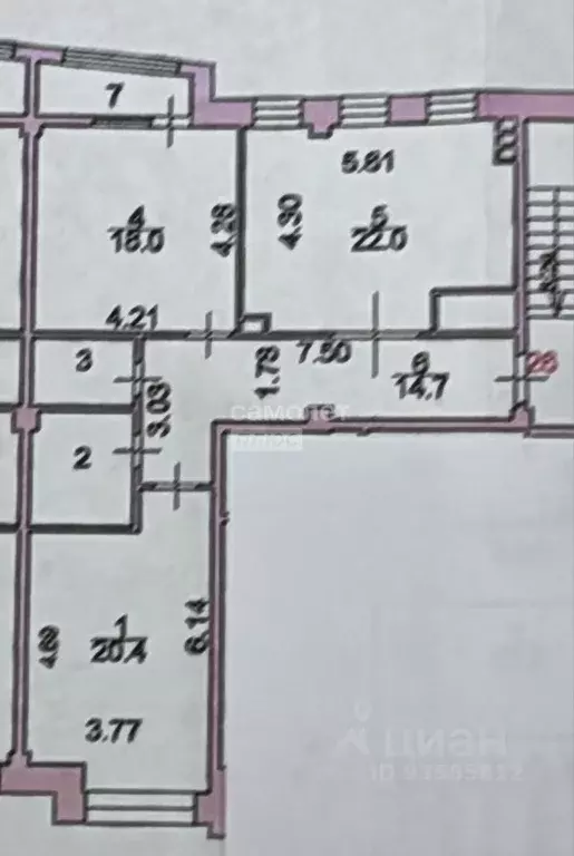 2-к кв. Курская область, Курск Тускарная ул., 26С (83.7 м) - Фото 2