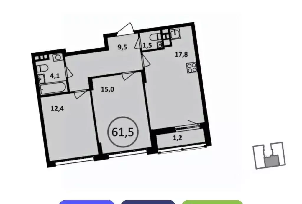 3-к кв. Москва просп. Магеллана, 4 (62.0 м) - Фото 2