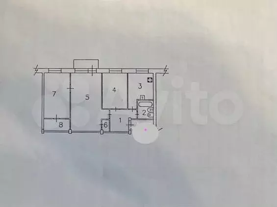 3-к. квартира, 55,1 м, 4/5 эт. - Фото 0