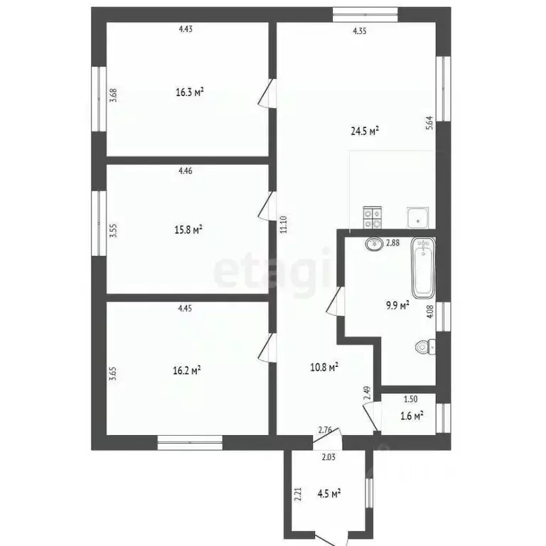 Дом в Тюменская область, Тюмень Парфеново мкр, пер. Безноскова (99 м) - Фото 0