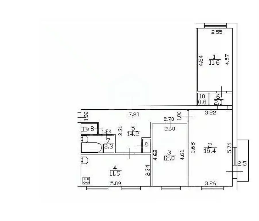 3-к кв. Санкт-Петербург Бухарестская ул., 25 (75.8 м) - Фото 1