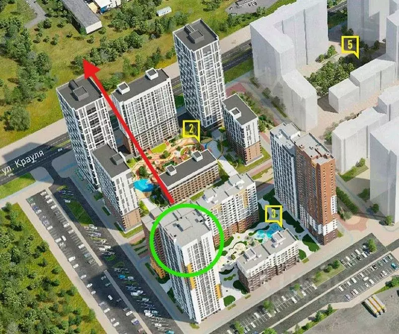 3-к кв. Свердловская область, Екатеринбург ул. Крауля, 107/4 (70.0 м) - Фото 2