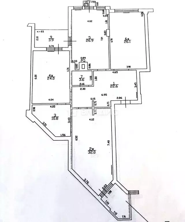 3-к кв. Калининградская область, Калининград Красная ул., 63А (146.0 ... - Фото 2