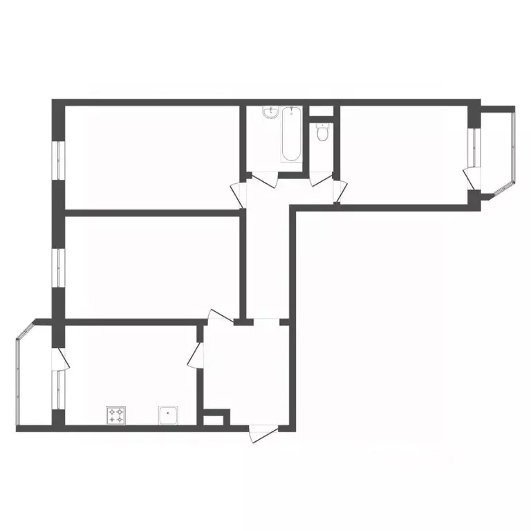 3-к кв. Тюменская область, Тюмень ул. Николая Семенова, 25к1 (90.0 м) - Фото 1