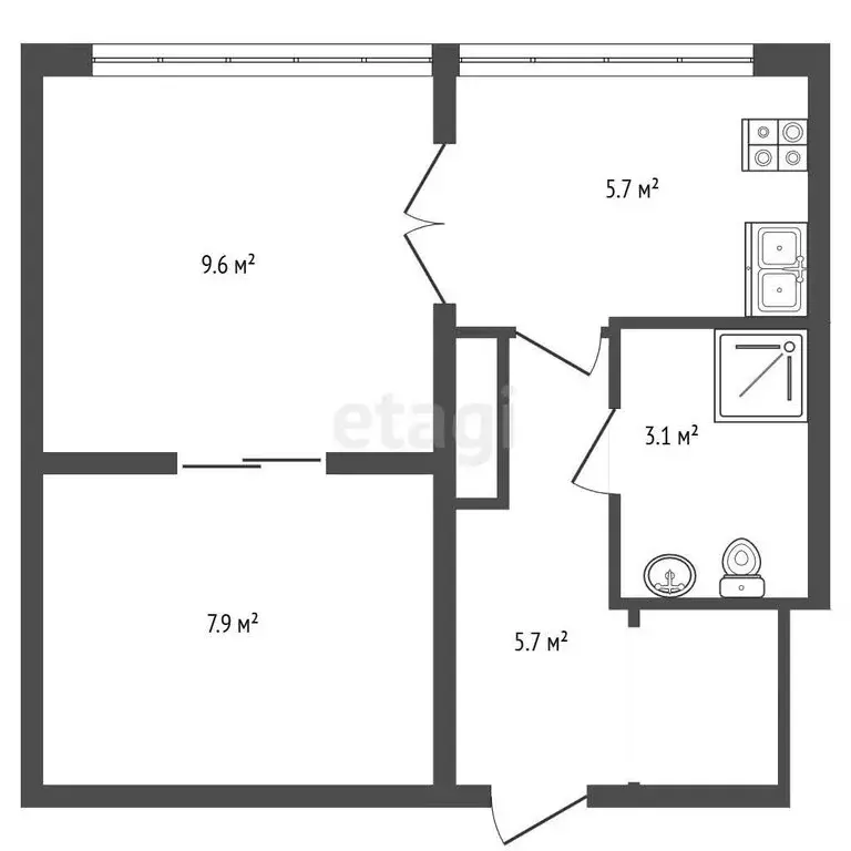 1-комнатная квартира: Санкт-Петербург, Наличная улица, 40к1 (32 м) - Фото 1