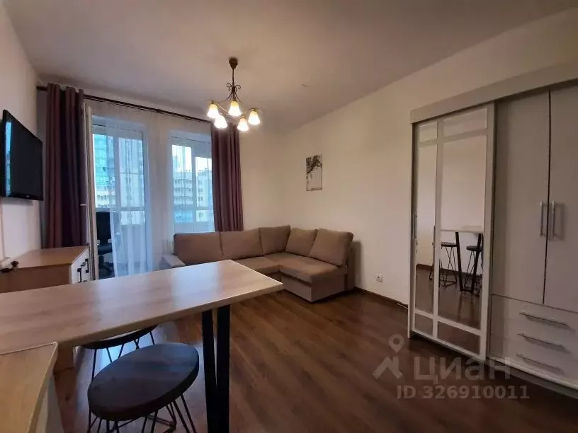 Студия Санкт-Петербург ул. Верхне-Каменская, 5 (28.9 м) - Фото 1