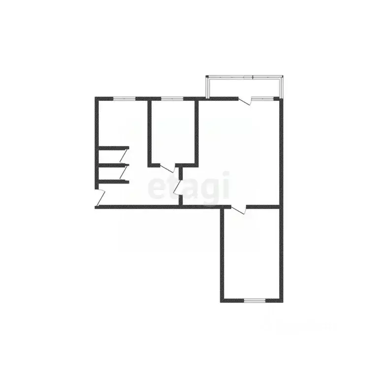 3-к кв. Курская область, Курск Курского завода тракторных запчастей ... - Фото 2