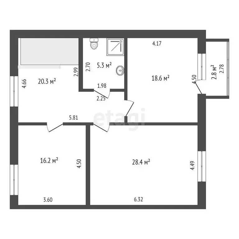 5-комнатная квартира: станица Ессентукская, улица Гагарина, 110к3 ... - Фото 1
