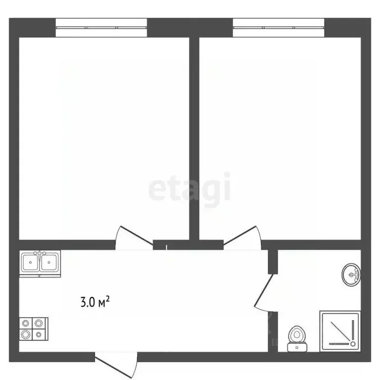 2-к кв. Ставропольский край, Кисловодск Красивая ул. (33.1 м) - Фото 1