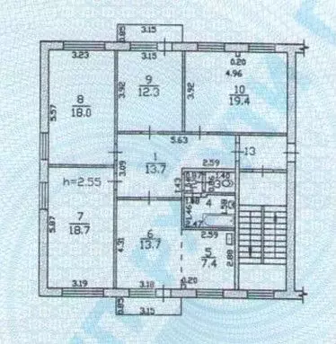 5-к. квартира, 109,1 м, 5/5 эт. - Фото 0