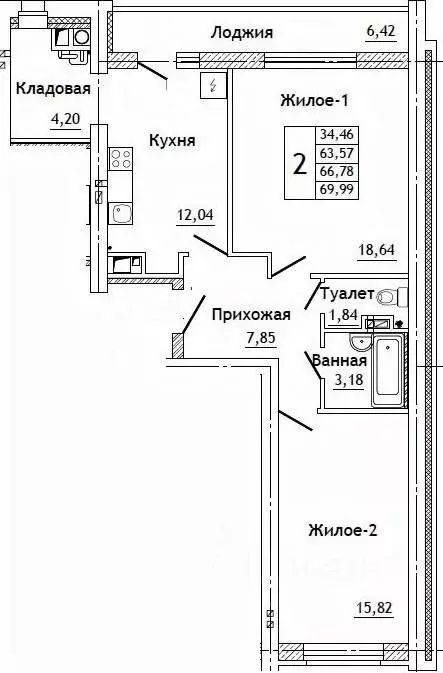 2-к кв. Смоленская область, Смоленский муниципальный округ, д. ... - Фото 0