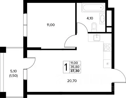 1-к кв. Краснодарский край, Анапа муниципальный округ, с. Сукко ... - Фото 1