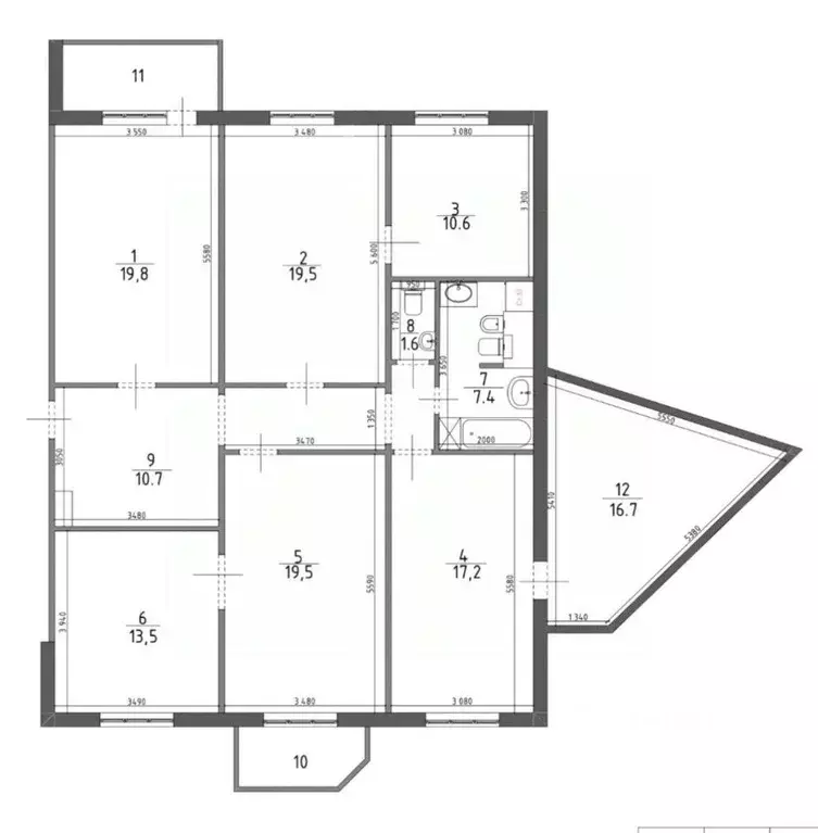 5-к кв. Тюменская область, Тюмень ул. Пржевальского, 35к2 (125.1 м) - Фото 1