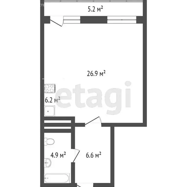 Квартира-студия: Улан-Удэ, Боевая улица, 7В (35.3 м) - Фото 1
