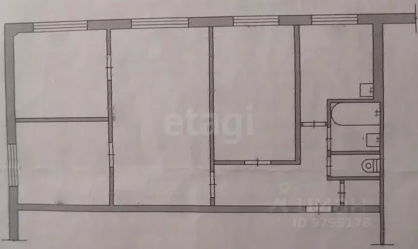 4-к кв. Татарстан, Казань Ленинградская ул., 60Б (97.5 м) - Фото 1