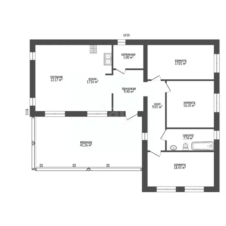 Дом в Татарстан, Елабужский район, Поспеловское с/пос, пос. Луговой 10 ... - Фото 2