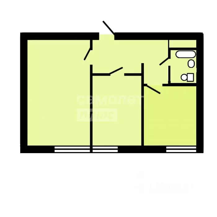 2-к кв. Москва Ореховый бул., 55/16 (51.6 м) - Фото 2