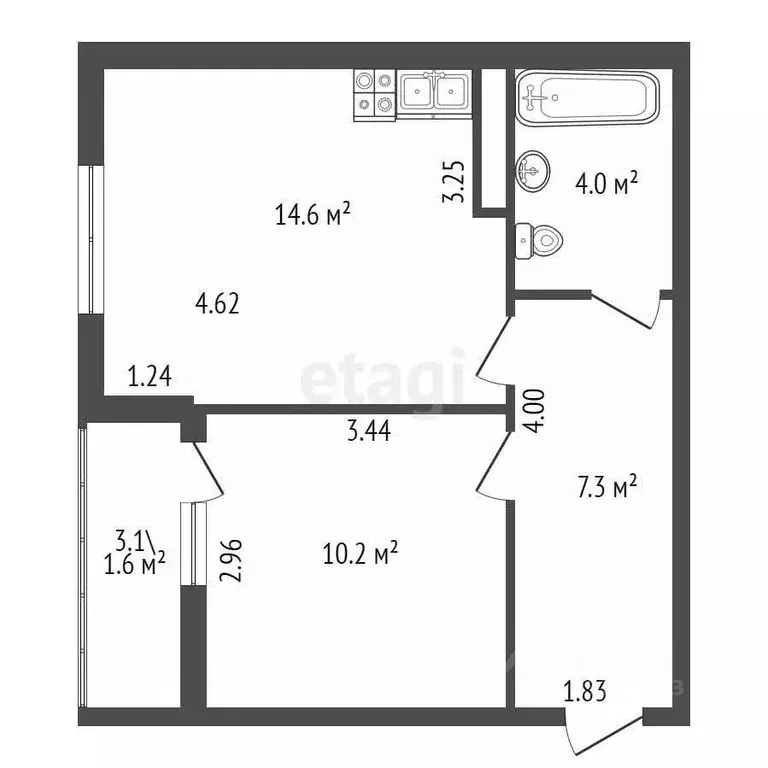 1-к кв. Санкт-Петербург ул. Вадима Шефнера, 12к1 (36.1 м) - Фото 2