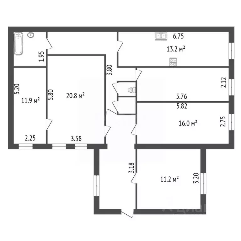 4-к кв. Санкт-Петербург Кирочная ул., 18 (113.8 м) - Фото 1