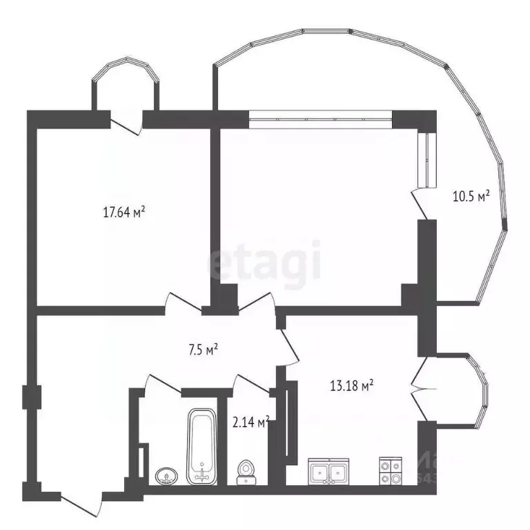 3-к кв. Крым, Ялта ул. Руданского, 21А (87.0 м) - Фото 1