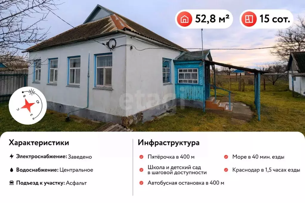 Дом в Краснодарский край, Славянский район, Коржевское с/пос, ... - Фото 1