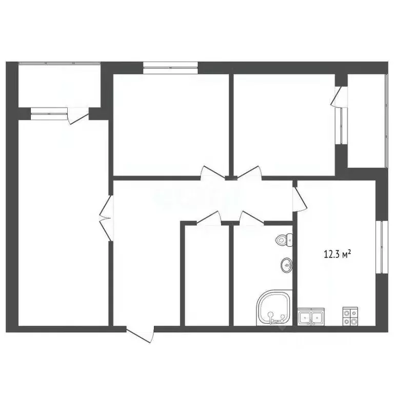 3-к кв. Забайкальский край, Чита ул. Тимирязева, 31 (84.0 м) - Фото 2