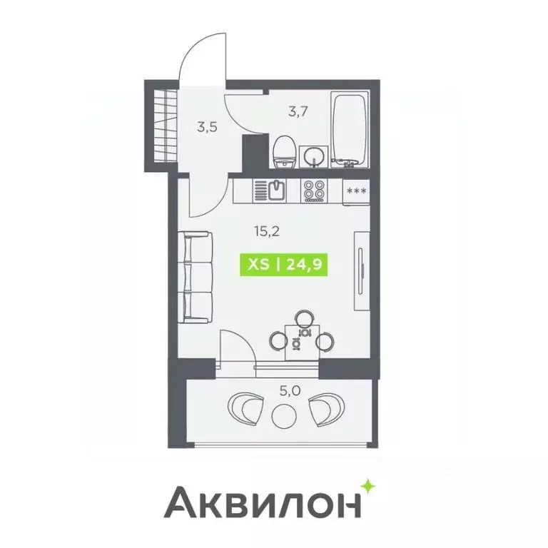 Студия Санкт-Петербург бул. Головнина, 4 (24.9 м) - Фото 1