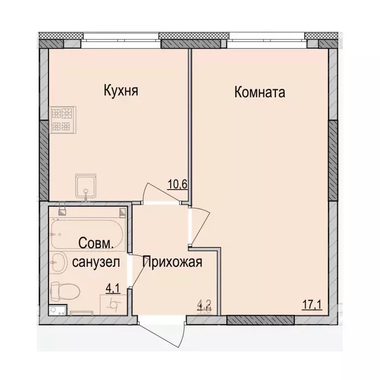 1-к кв. Удмуртия, Ижевск Камбарская ул., 94к2 (35.68 м) - Фото 0