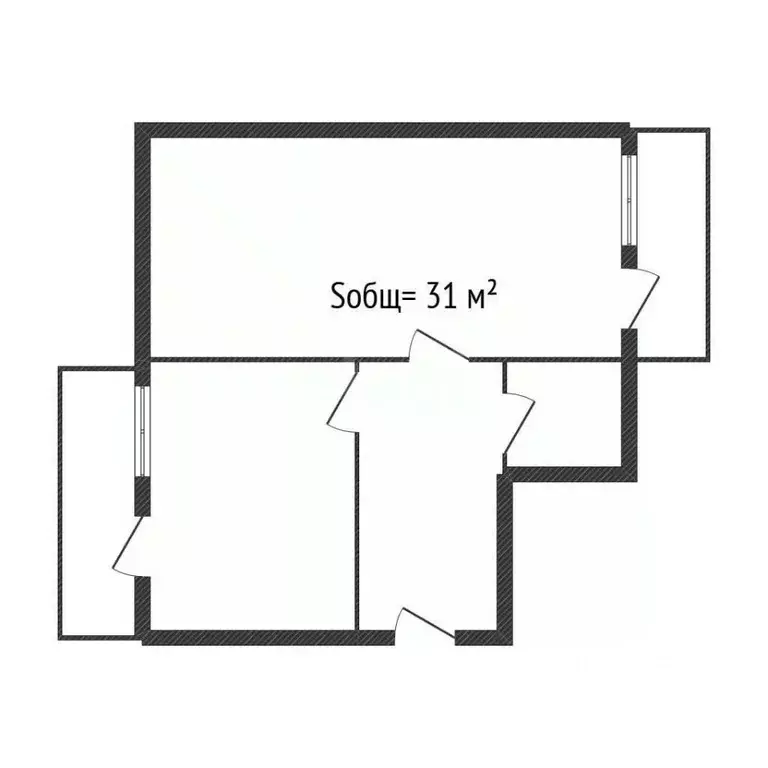 2-к кв. Брянская область, Брянск ул. Костычева, 41к2 (31.0 м) - Фото 1