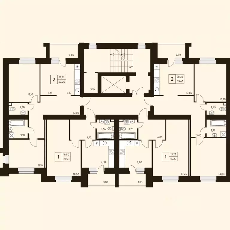 2-к кв. Башкортостан, Уфа ул. Ахметова, 296/2 (63.67 м) - Фото 2