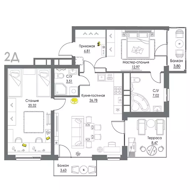 2-комнатная квартира: Тульская область, Щёкино, Ясенковский проезд, 17 ... - Фото 1