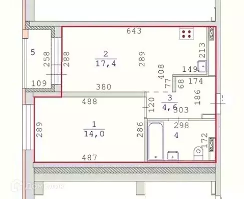 Продаётся 1-к квартира, 40.8 м - Фото 1